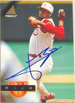Jose Rijo Signed 1994 Pinnacle Baseball Card - Cincinnati Reds
