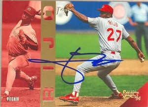 Jose Rijo Signed 1994 Score Select Baseball Card - Cincinnati Reds