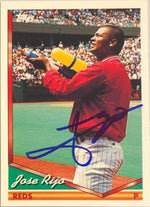 Jose Rijo Signed 1994 Topps Baseball Card - Cincinnati Reds - PastPros