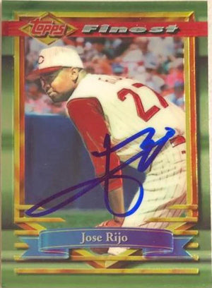 Jose Rijo Signed 1994 Topps Finest Baseball Card - Cincinnati Reds
