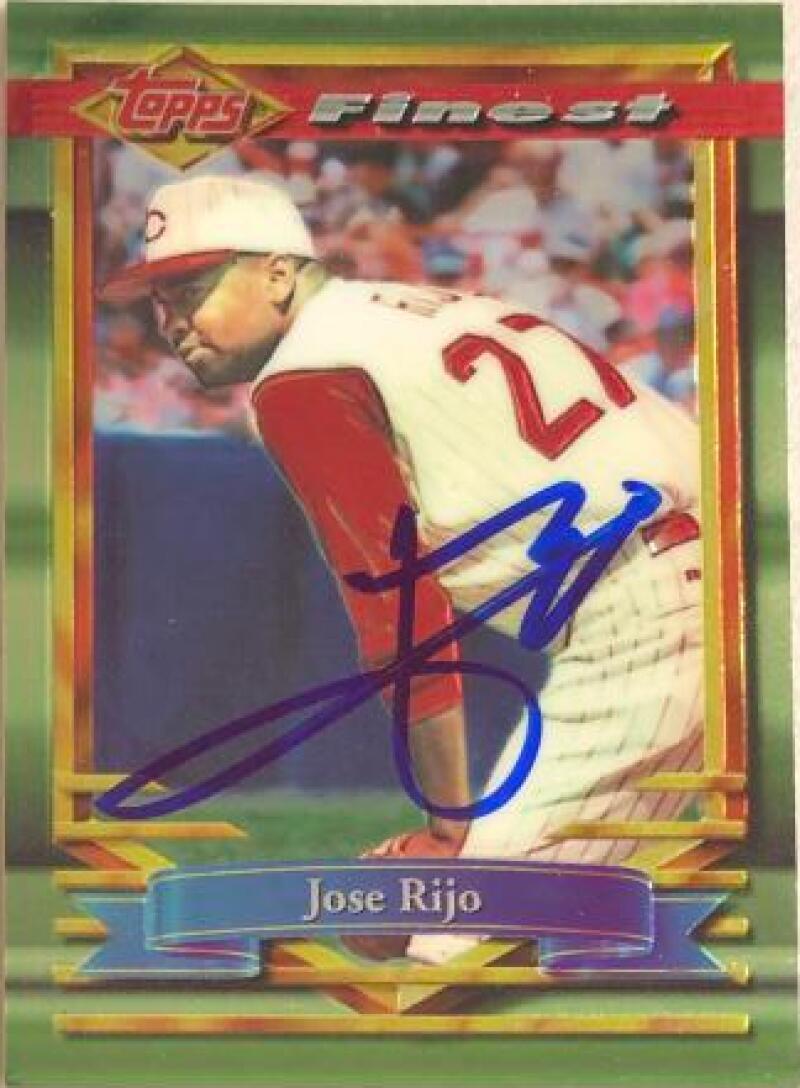 Jose Rijo Signed 1994 Topps Finest Baseball Card - Cincinnati Reds - PastPros