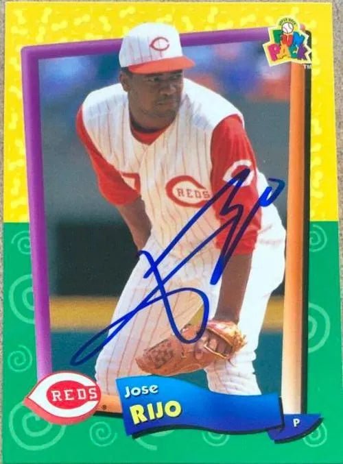 Jose Rijo Signed 1994 Upper Deck Fun Baseball Card - Cincinnati Reds