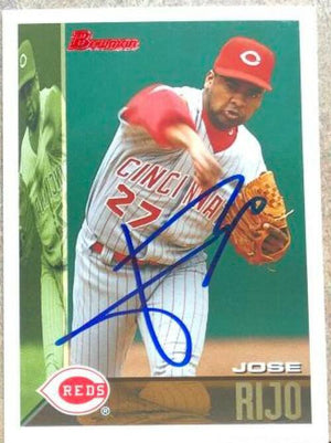 Jose Rijo Signed 1995 Bowman Baseball Card - Cincinnati Reds - PastPros