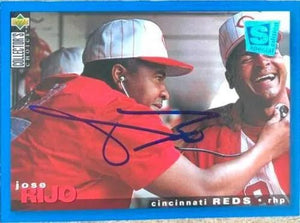 Jose Rijo Signed 1995 Collectors Choice SE Baseball Card - Cincinnati Reds