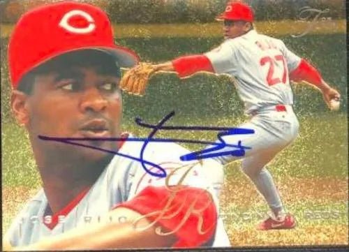 Jose Rijo Signed 1995 Flair Baseball Card - Cincinnati Reds