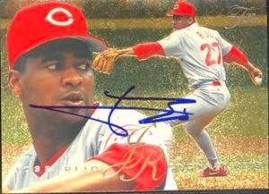 Jose Rijo Signed 1995 Flair Baseball Card - Cincinnati Reds - PastPros