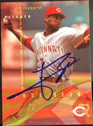 Jose Rijo Signed 1995 Fleer Baseball Card - Cincinnati Reds - PastPros