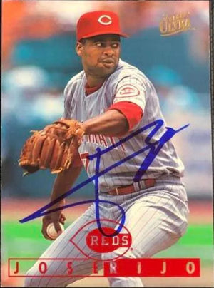 Jose Rijo Signed 1995 Fleer Ultra Baseball Card - Cincinnati Reds - PastPros