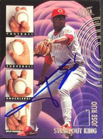 Jose Rijo Signed 1995 Fleer Ultra Strikeout Kings Baseball Card - Cincinnati Reds - PastPros