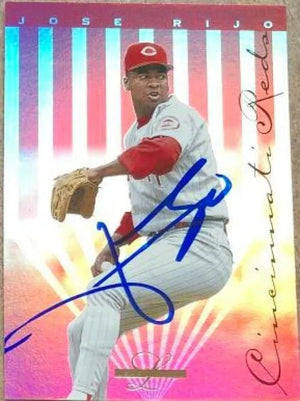 Jose Rijo Signed 1995 Leaf Limited Baseball Card - Cincinnati Reds