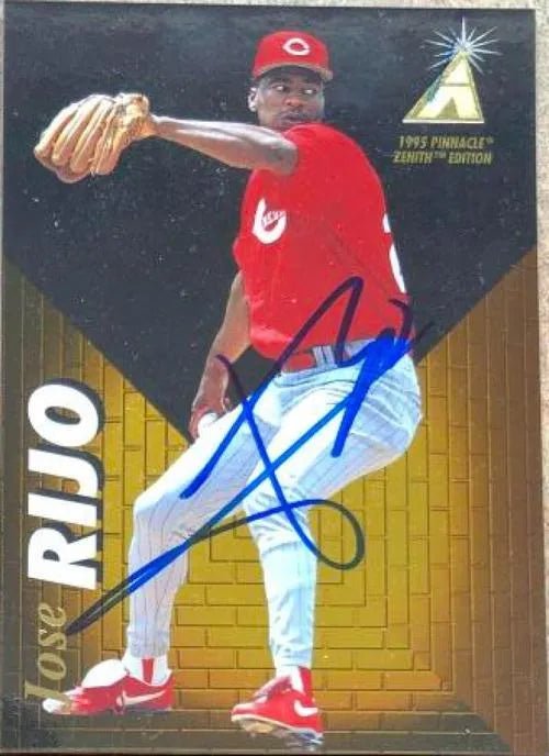 Jose Rijo Signed 1995 Pinnacle Zenith Baseball Card - Cincinnati Reds