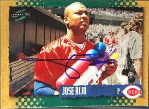 Jose Rijo Signed 1995 Score Gold Rush Baseball Card - Cincinnati Reds