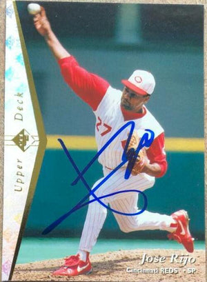 Jose Rijo Signed 1995 SP Superbafoil Baseball Card - Cincinnati Reds - PastPros
