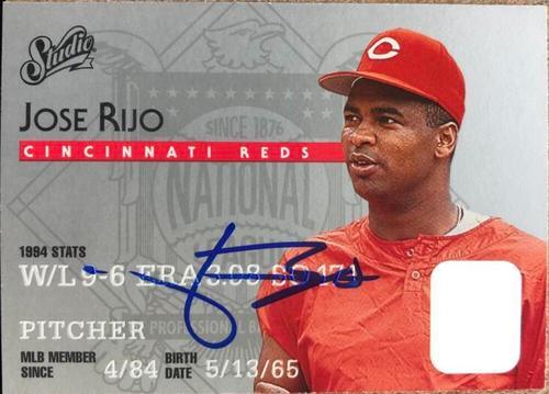 Jose Rijo Signed 1995 Studio Baseball Card - Cincinnati Reds - PastPros