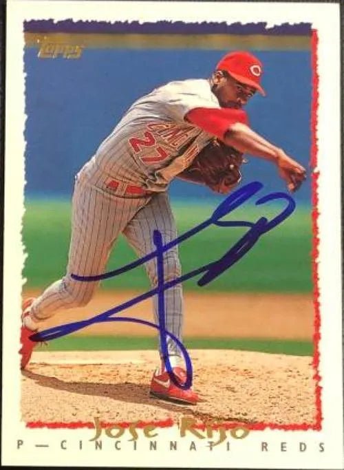 Jose Rijo Signed 1995 Topps Baseball Card - Cincinnati Reds