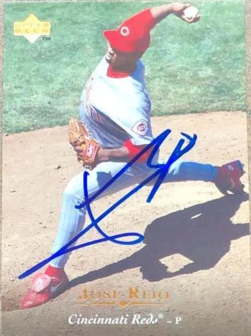 Jose Rijo Signed 1995 Upper Deck Baseball Card - Cincinnati Reds