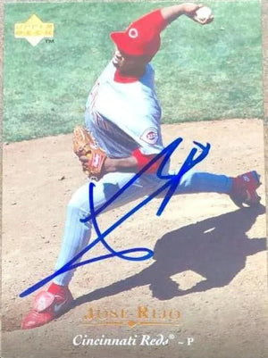 Jose Rijo Signed 1995 Upper Deck Baseball Card - Cincinnati Reds