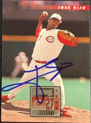 Jose Rijo Signed 1996 Donruss Baseball Card - Cincinnati Reds