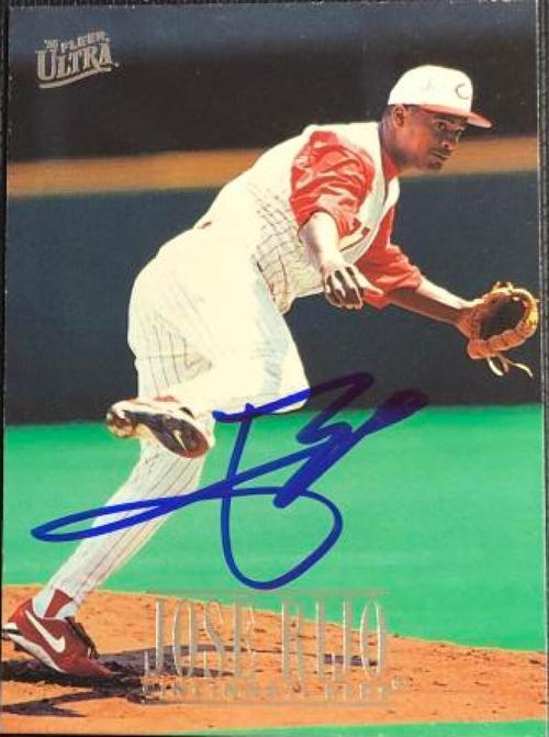 Jose Rijo Signed 1996 Fleer Ultra Baseball Card - Cincinnati Reds - PastPros