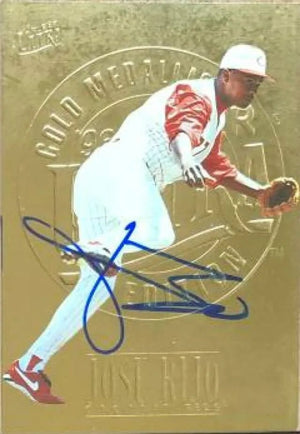 Jose Rijo Signed 1996 Fleer Ultra Gold Medallion Baseball Card - Cincinnati Reds