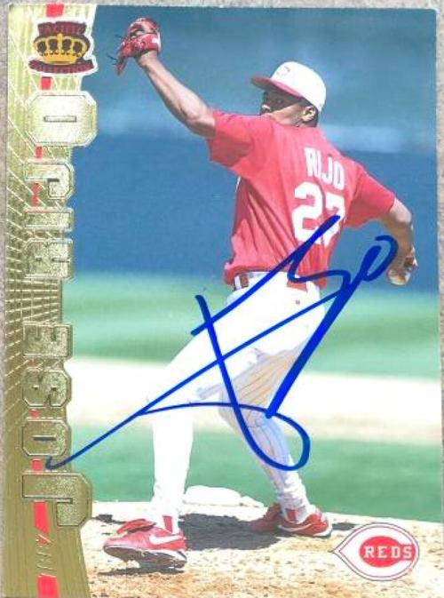 Jose Rijo Signed 1997 Pacific Crown Baseball Card - Cincinnati Reds - PastPros