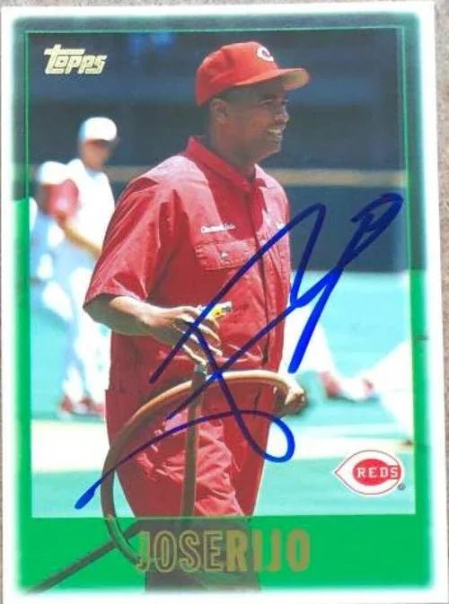 Jose Rijo Signed 1997 Topps Baseball Card - Cincinnati Reds