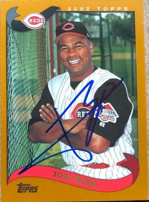 Jose Rijo Signed 2002 Topps Baseball Card - Cincinnati Reds