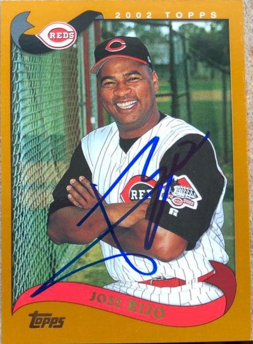 Jose Rijo Signed 2002 Topps Baseball Card - Cincinnati Reds - PastPros