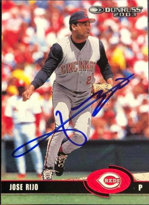 Jose Rijo Signed 2003 Donruss Baseball Card - Cincinnati Reds - PastPros