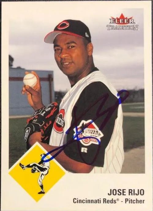 Jose Rijo Signed 2003 Fleer Tradition Baseball Card - Cincinnati Reds