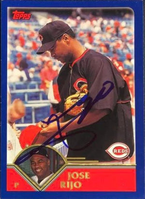 Jose Rijo Signed 2003 Topps Baseball Card - Cincinnati Reds