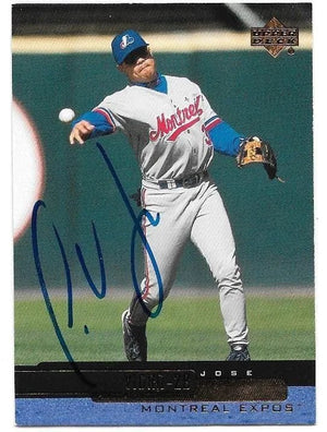 Jose Vidro Signed 2000 Upper Deck Baseball Card - Montreal Expos