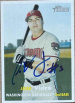 Jose Vidro Signed 2006 Topps Heritage Baseball Card - Washington Nationals - PastPros