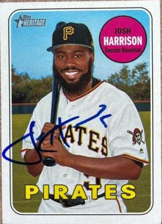 Josh Harrison Signed 2018 Topps Heritage Baseball Card - Pittsburgh Pirates