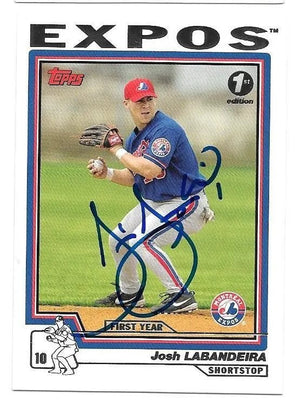 Josh Labandeira 2004 Topps Baseball Card - Montreal Expos