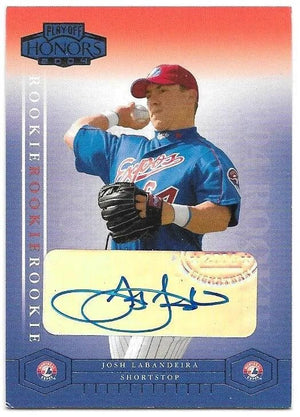 Josh Labandeira Signed 2004 Playoff Honors Baseball Card - Montreal Expos