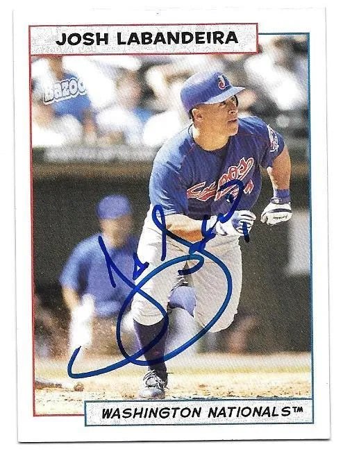 Josh Labandeira Signed 2005 Topps Bazooka Baseball Card - Montreal Expos