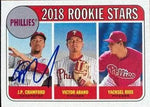 JP Crawford Signed 2018 Topps Heritage Baseball Card - Philadelphia Phillies