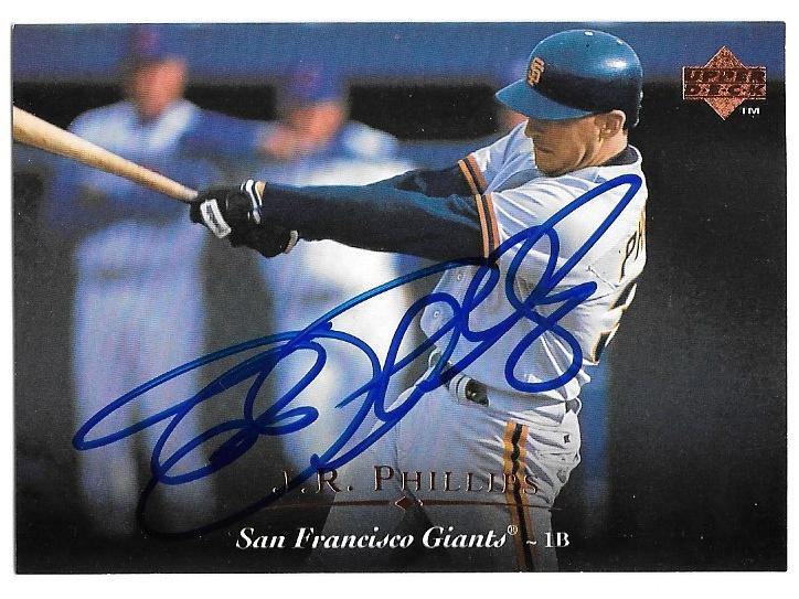 JR Phillips Signed 1995 Upper Deck Baseball Card - San Francisco Giants - PastPros