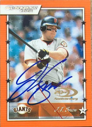 JR Phillips Signed 2001 Donruss Baseball Card - San Francisco Giants - PastPros