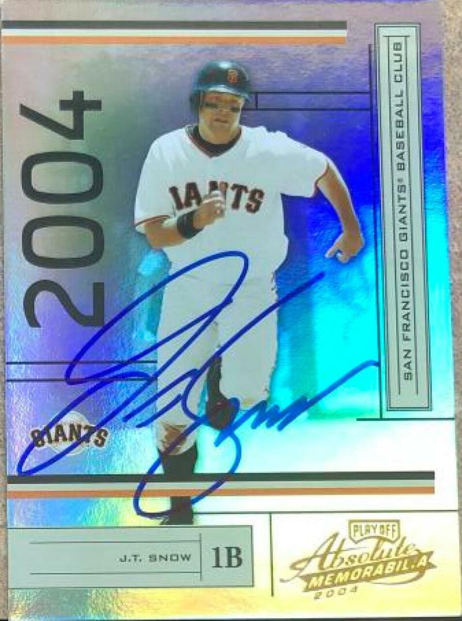 JR Phillips Signed 2004 Playoff Absolute Memorabilia Baseball Card - San Francisco Giants - PastPros