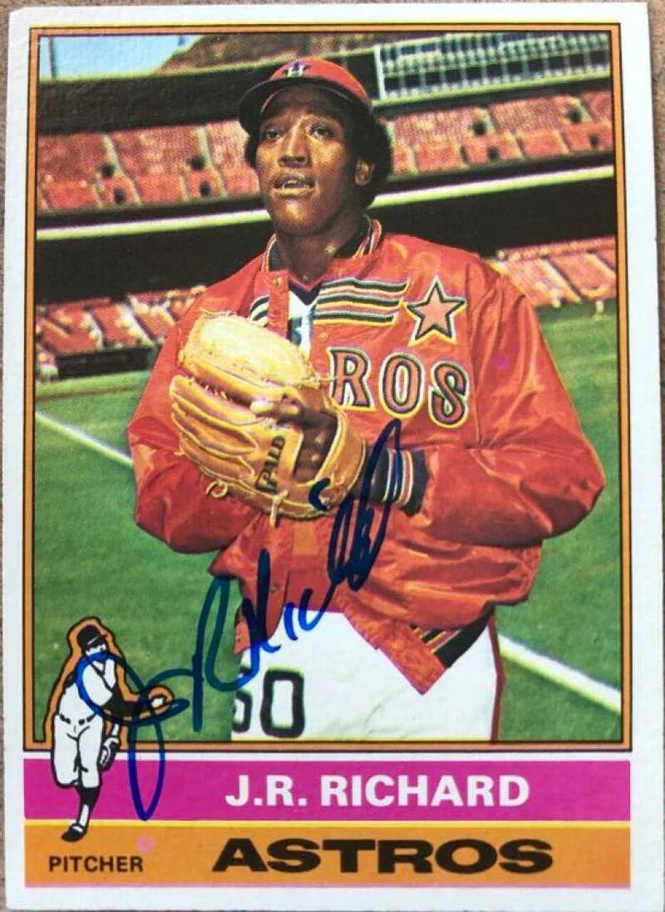 JR Richard Signed 1976 Topps Baseball Card - Houston Astros