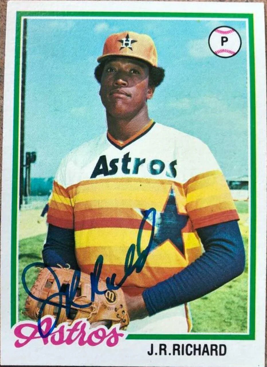 JR Richard Signed 1978 Topps Baseball Card - Houston Astros