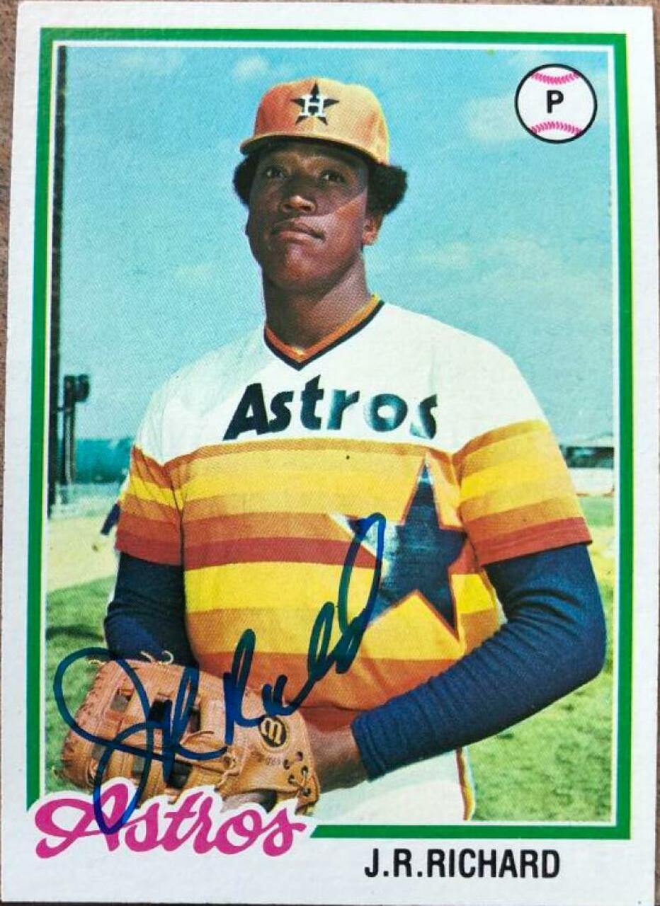 JR Richard Signed 1978 Topps Baseball Card - Houston Astros - PastPros