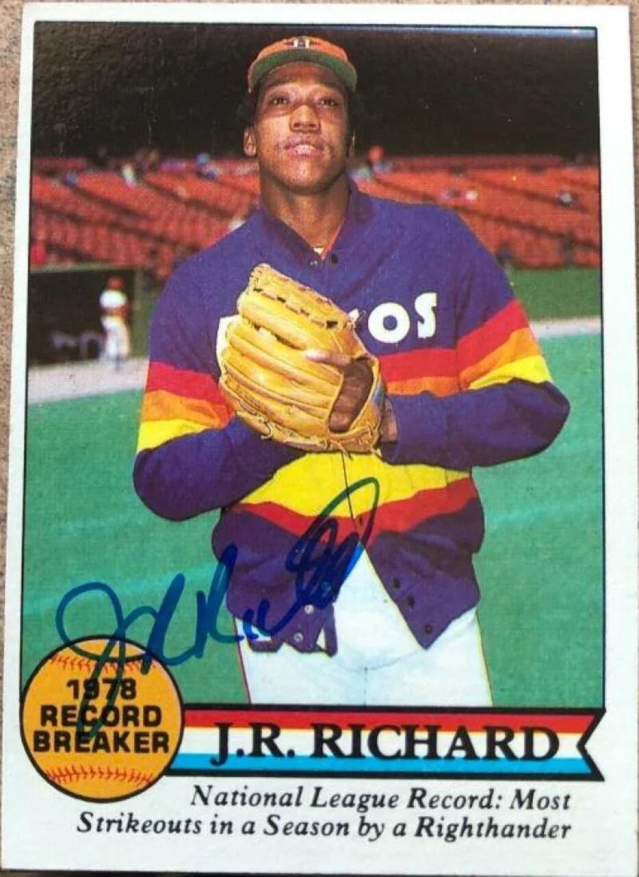 JR Richard Signed 1979 Topps RB Baseball Card - Houston Astros
