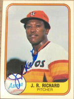 JR Richard Signed 1981 Fleer Baseball Card - Houston Astros - PastPros