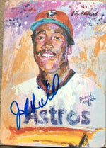 JR Richard Signed 1986 Mother's Cookies Baseball Card - Houston Astros - PastPros