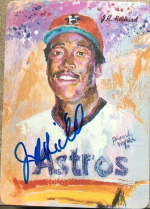 JR Richard Signed 1986 Mother's Cookies Baseball Card - Houston Astros - PastPros