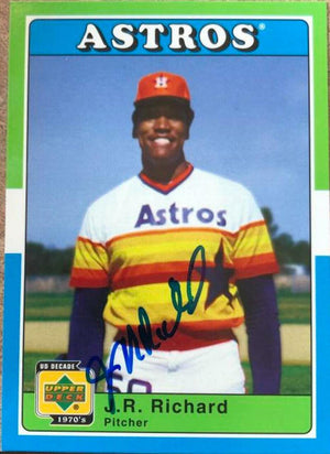 JR Richard Signed 2001 Upper Deck Decade 1970's Baseball Card - Houston Astros - PastPros