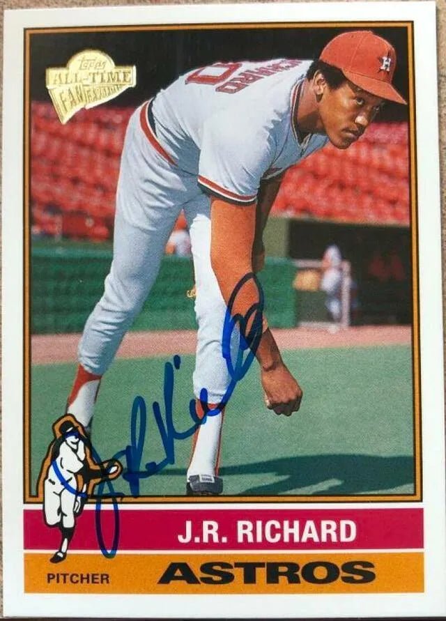 JR Richard Signed 2003 Topps All-Time Fan Favorites Baseball Card - Houston Astros